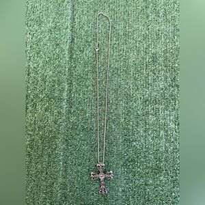 Silver cross necklace